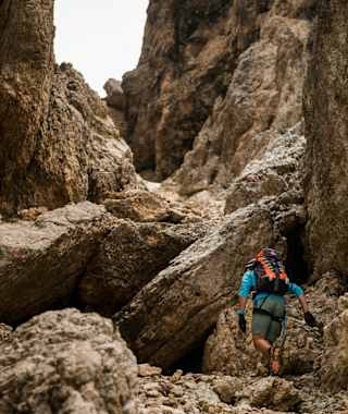Zum Einstieg des Maximilian-Klettersteiges